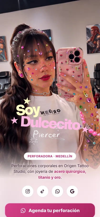 Página de Dulcecito Piercer